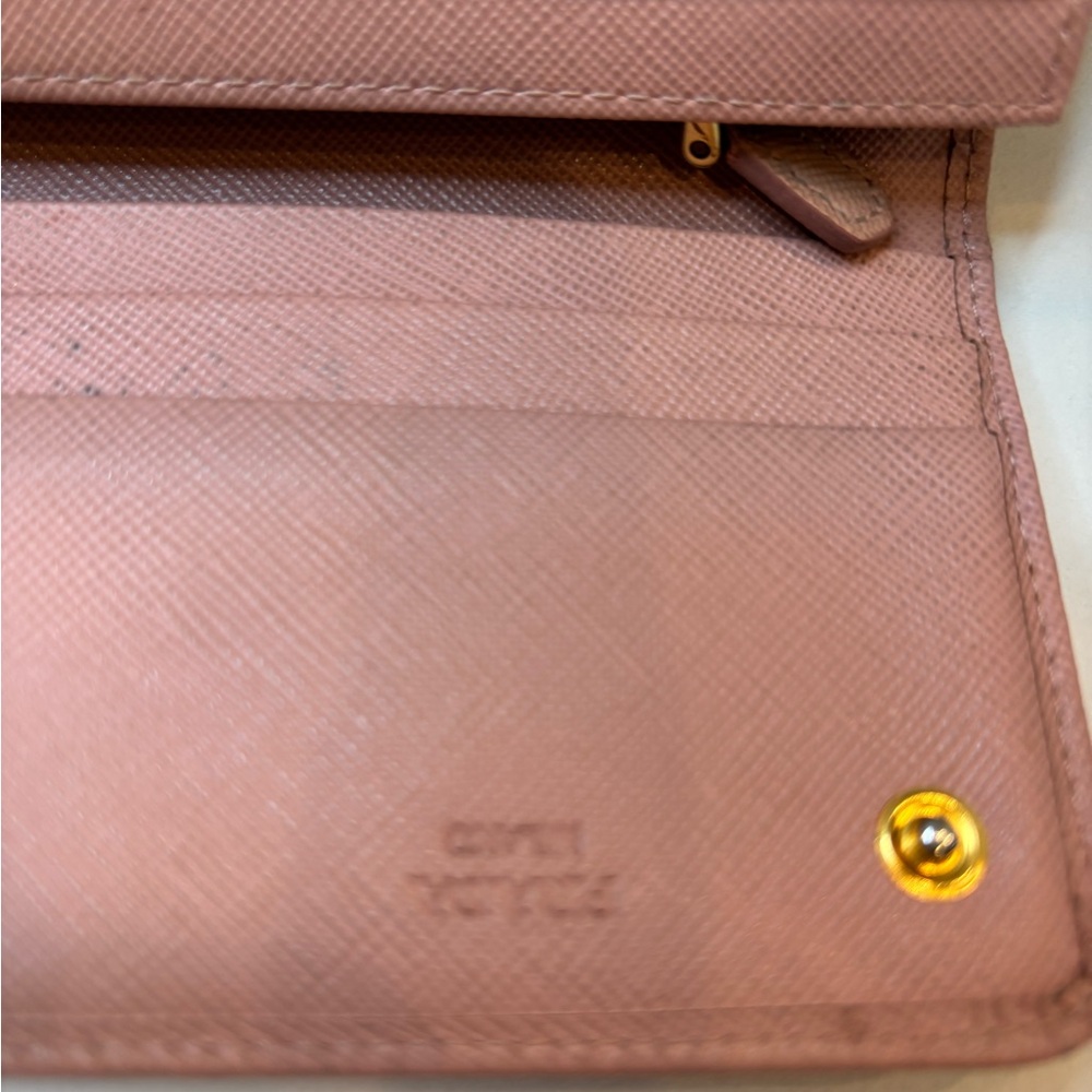 Prada Saffiono Fiocco Pink Bow Wallet Authentic - Picture 5 of 11